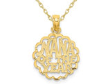 14K Yellow Gold Nana Of the Year Charm Pendant Necklace with Chain